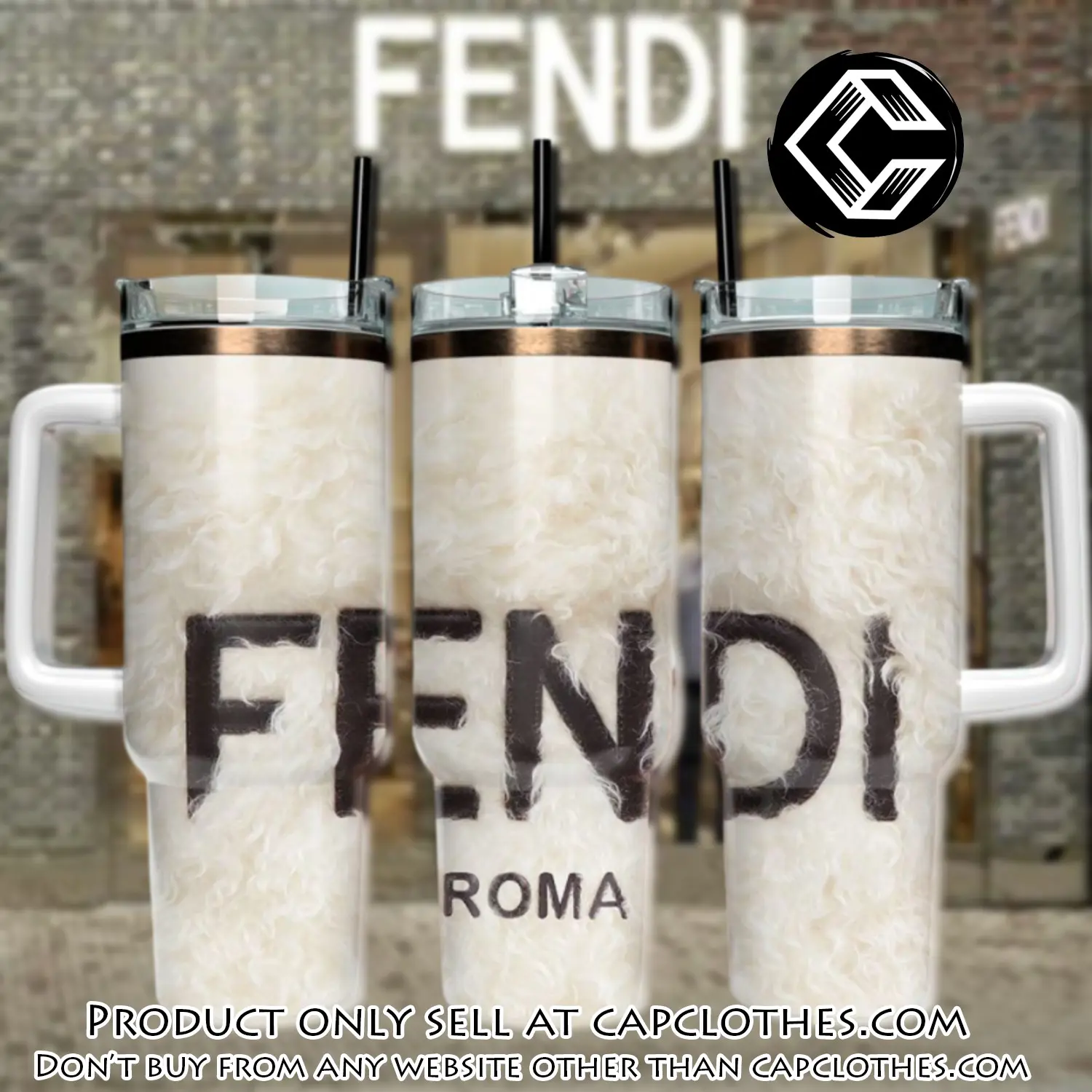Fendi 40oz fashion logo fendi stanley tumbler ktb1121 cc0836189